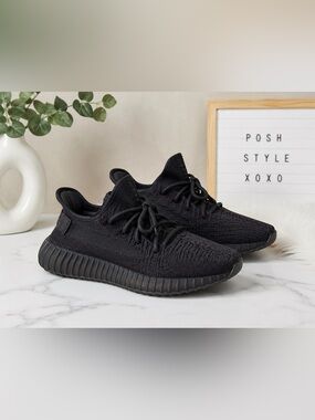 Yeezy Black Sneakers Women Size 8